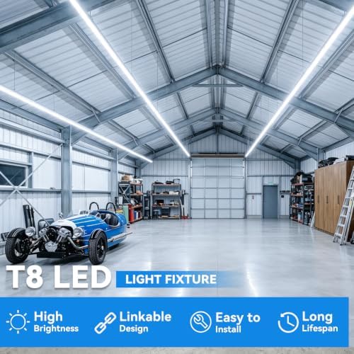 SHOPLED (20 Pack) 8FT LED Shop Light, 90W High Output 11700LM D-Shape - Image 5