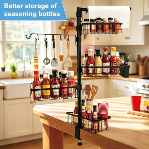 Griddle Caddy for Blackstone Grill Accessories - Flat Top BBQ & Grilling Caddy with Paper Towel Holder - Gifts for Dad, Camper & Outdoor Kitchen - Image 5