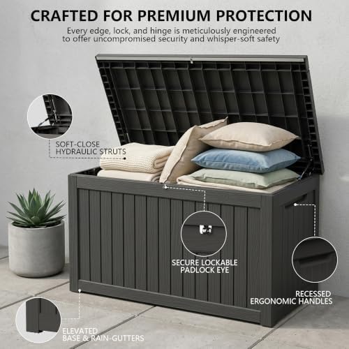 Outdoor Storage Box,270 Gallon Waterproof Deck Box [Upgraded 3.0] - Image 3