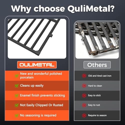 QuliMetal 17.5 Inch Grill Grates for Weber Spirit 200 Series Front Control - Image 3