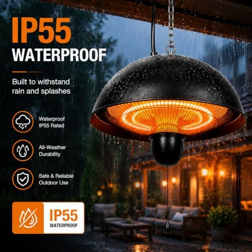 Hanging Patio Heater, Electric Ceiling Heater for Gazebo & Porch Indoor - Image 3