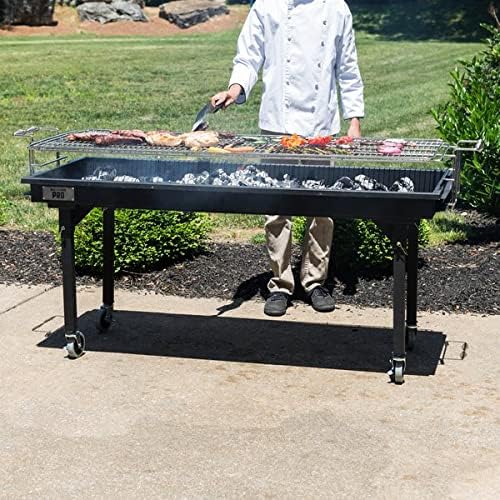 Backyard Pro CHAR60 60" Heavy-Duty Steel Charcoal Grill with Removable Legs and Cover by TableTopKing