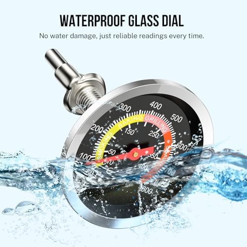 2-3/8" Large Dial Grill Thermometer,50-800°F Temperature Gauge for BBQ Oven - Image 5