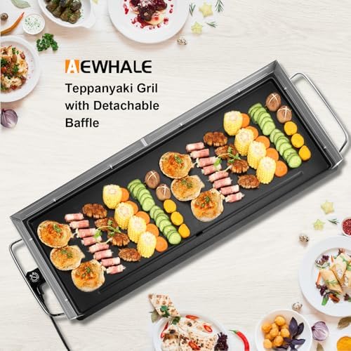 AEWHALE 35" Electric Nonstick Extra Large Griddle,2000W Teppanyaki Grill - Image 6