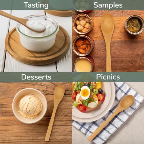 BambooMN 8" Reusable Bamboo Dinner Spoon - 30 Units - Image 6