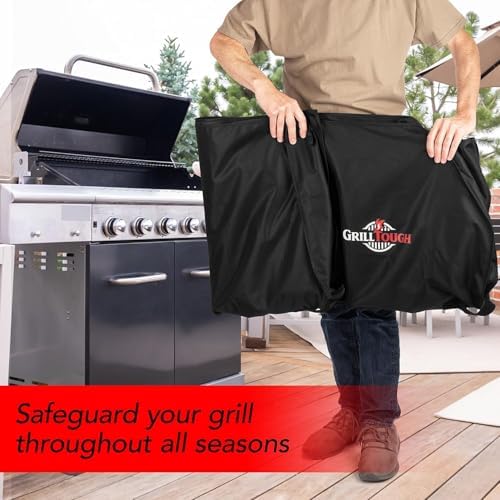 GrillTough Heavy Duty BBQ Grill Cover for Outdoor Grill, 30 Inch, Black - Image 6
