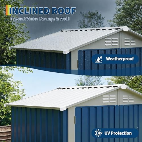 Garvee 6x4 FT Storage Shed – 130 Cu Ft, Sloped Roof, Weatherproof - Image 3