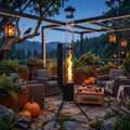 64" Pellet Stove, Outdoor Wood Pellet Patio Heater with Glass Tube by YTGLEN