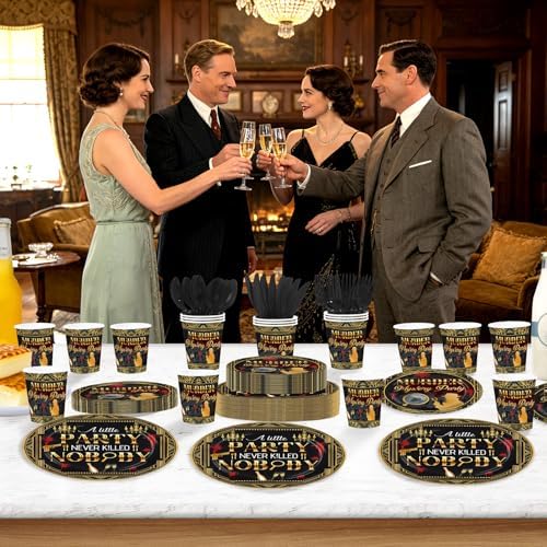 168 Pcs Murder Mystery Party Decorations Serves 24 - Image 3