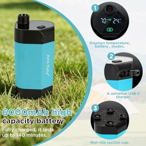 Ann Katy Portable Camping Shower Pump,Rechargeable Electric Outdoor Shower - Image 3