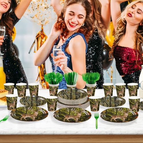 168Pcs Deer Hunting Party Decorations, Serves 24 - Image 7