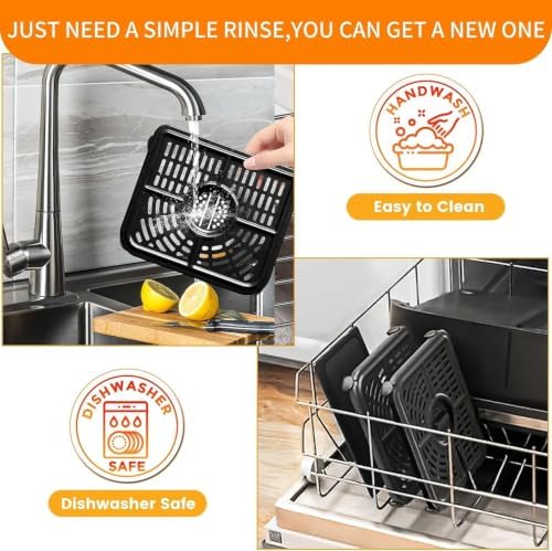 Air Fryer Replacement Parts for Ninja Foodi 11 Quart 7-in-1 MegaZone XL FlexBasket Air Fryer, 2 PCS Air Fryer Accessories Grill Pan Plate Crisper Plate Rack Tray with Rubber Bumpers - Image 5