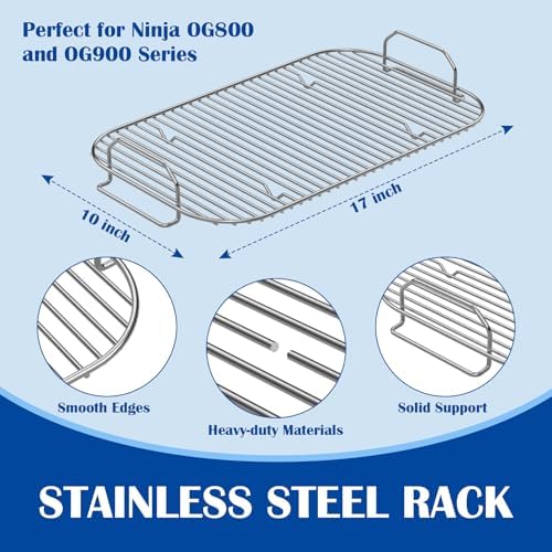 Griddle & Smoke Rack Kit for Ninja Woodfire XL OG951/850 Grill Accessories - Image 2
