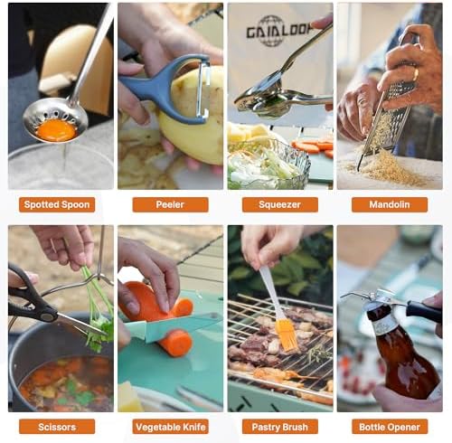 Gaialoop Camping Utensil Set, Camping Cooking Utensils & Kitchen Tools - Image 6