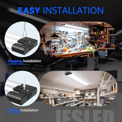 JESLED LED Shop Lights 4FT 7500LM, 3CCT & 3 Wattage Adjustable, ETL - Image 6