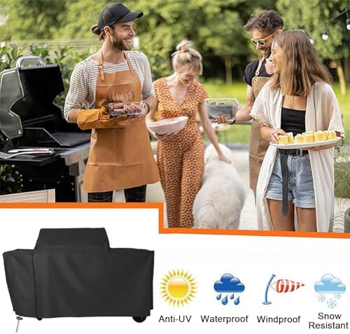 Grill Cover for Traeger Woodridge Pro and Woodridge Elite Grills,Waterproof Wood Pellet Smoker Cover for Traeger BAC776 BAC775 Woodridge Pro/Elite TFB97JLH TFC97XLH Grill Accessories - Image 2