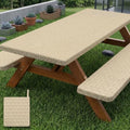 Picnic Table Cover with Bench Covers Portable Table Cloth Built-in Storage Pocket Picnic Table Covers With Elastic Waterproof Camping Essentials for RV Camping by pickyNproud