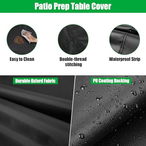 Outdoor Table Cover for 36 Inch Patio Prep Table Furniture - Image 3