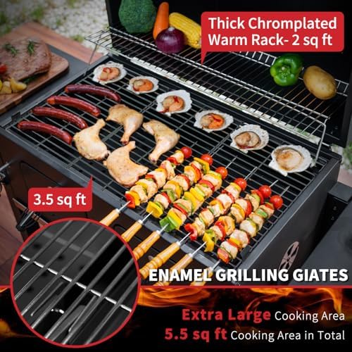 Kenadne Charcoal Grill Outdoor BBQ Grill, Extra Large Cooking Area - Image 4
