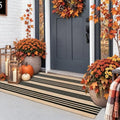 Striped Fall Door Mat 24"x51" Outdoor Rug Cotton Washable Fall Decor by Sungea