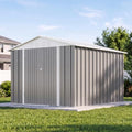 Devoko 8x10 FT Outdoor Storage Shed, Metal Tool Shed with Lockable Door&Slooping Roof, Outside Storage for Garden Backyard Patio(Gray) by DEVOKO