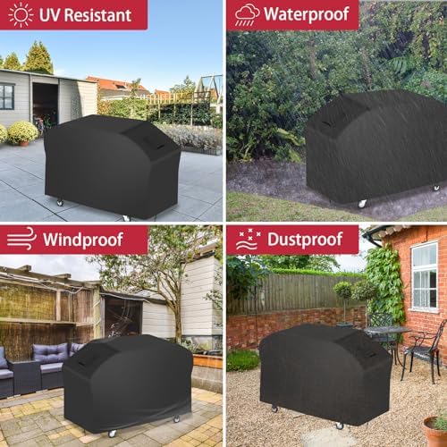 iCOVER 5482 Griddle Cover for Blackstone 36 inch Griddles with Hood, Waterproof Lightweight Polyester Barbecue Covers with Air Vent& Drawstring Flat Top Gas Grills Protection - Image 7