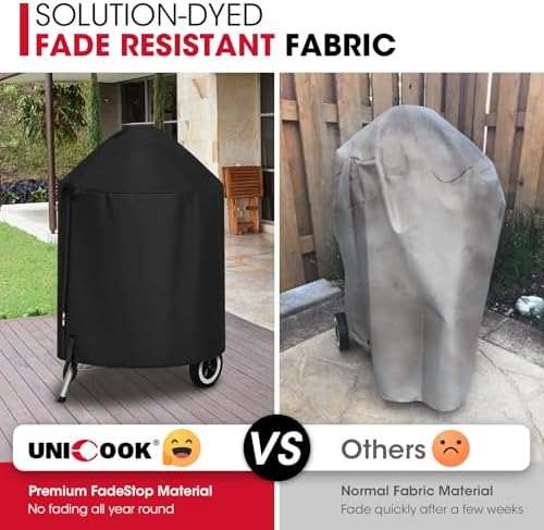 Unicook 22-Inch Charcoal Kettle Grill Cover, Heavy Duty Watereroof - Image 4