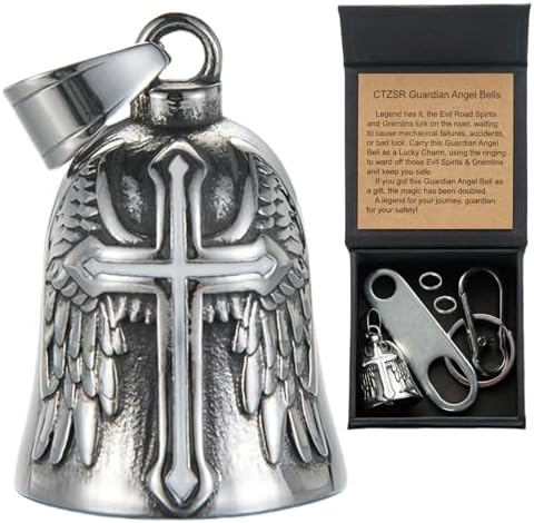 Motorcycle Bell Guardian Angel Gremlin Lucky Charm Gift For Riders by CTZSRGuardianAngelGoodLuckBells