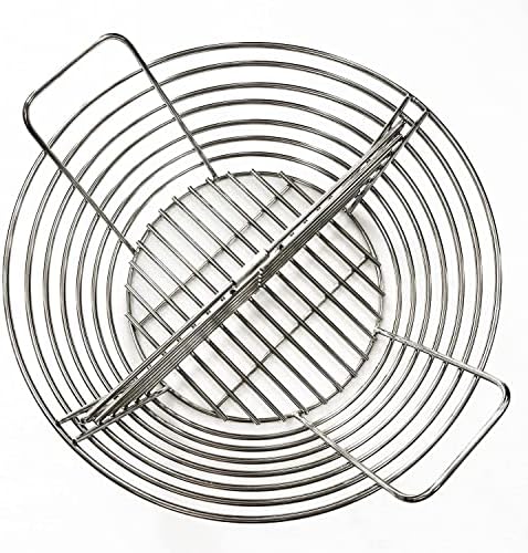 Lump Charcoal Fire Basket with Divider Stainless Steel Grill Ash Baskets Fits 18" Big Green Egg Accessories, Kamado Joe Classic Large Green Egg Basket Replacement - Image 5