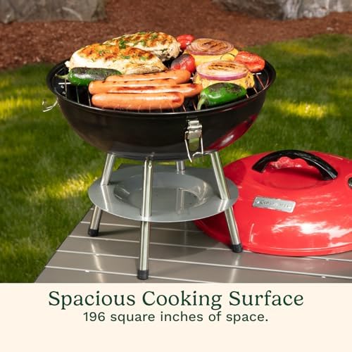 Cuisinart Charcoal Grill, Portable Tabletop Design, Locking Lid, 14" - Image 3