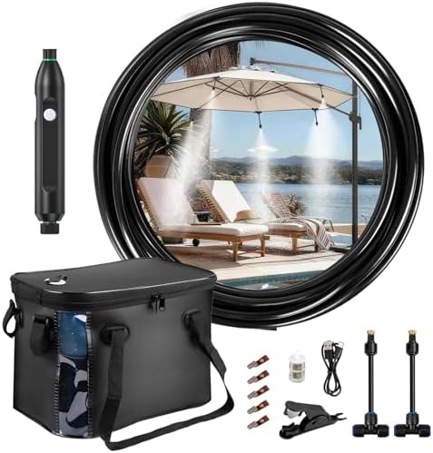 26 FT Portable Misting System for Outside Patio Mister for Summer Cooling by Chtoocy