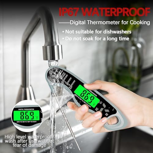 Cooking Thermometer，IP67 Waterproof Meat Thermometer Digital - Image 6