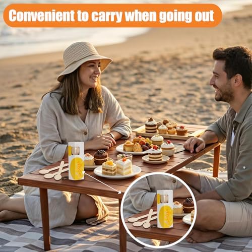Disposable Wooden Spoons, 150Pcs 6.3" Wooden Cutlery Spoon Disposable Spoons Compostable Utensils for Party, Camping, Traveling, Family Dinners, 3 Boxes of 50Pcs - Image 6