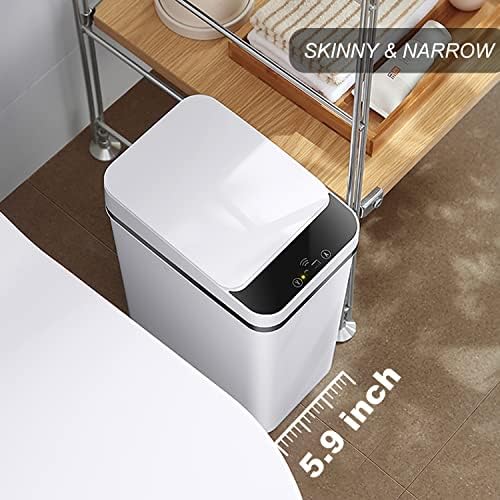 2 PACK - Slim Touchless Bathroom Trash Can - Smart Trash Can Motion Sensor - Image 3