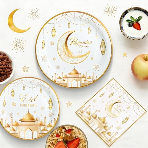 180pcs Ramadan Eid Mubarak Party Supplies,Serves 60 - Image 4