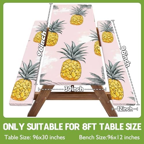 Picnic Table Cover with Bench Covers Elastic Tablecloth Camping Essentials Gear Table Cloth Outdoor Glamping Cool Fun Unique Ideas Birthday Camping Gifts for Mother Mama Mommy Mom from Daughter Son - Image 2