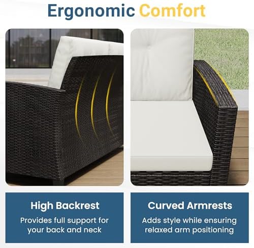 Wisteria Lane Patio Furniture Set, Wicker Outdoor Furniture for All Weather - Image 6