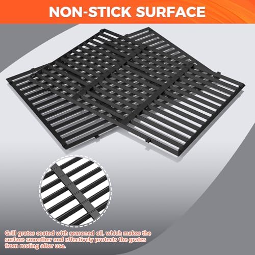 QuliMetal 18.75 Inch Cast Iron Grill Grates for Weber Genesis II 300 Series - Image 5