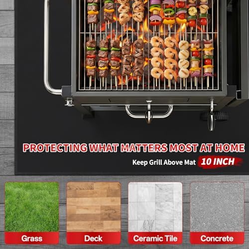 SecuCaptain Under Grill Mat for Outdoor Grill - X-Large 70x48 Inches Mats Double-Sided Fireproof Pad for Indoor Fireplace Fire Pit Heat Resistant Waterproof BBQ Floor Protector for Patio and Deck - Image 6