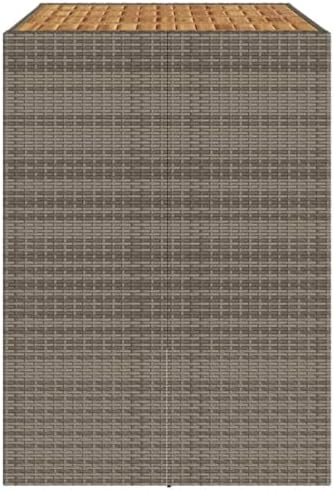 Garden Bar Table Grey Acacia Wood Patio Deck, Dining-Table, Outdoor Kitchen Exteriors, Outside Mesa- - Image 6