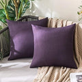 MIULEE Decorative Outdoor Pillow Covers Waterproof 18x18 Purple by MIULEE