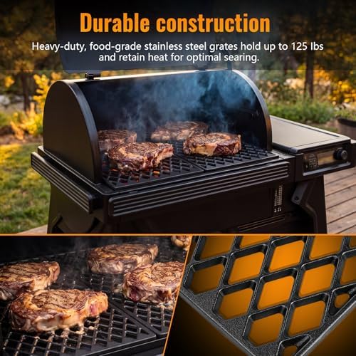 Cast Iron Cooking Grates for Traeger Woodridge Pellet Grill, Grill Grids Compatible with Traeger Sear Grate, Grill Grates Replacement Parts for Traeger Grill Accessories,2 Pack - Image 7