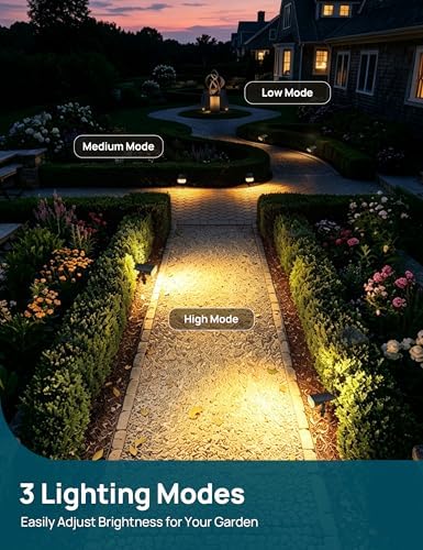 Linkind Solar Lights Outdoor Waterproof LED Spotlights Warm White 12 Pack - Image 2