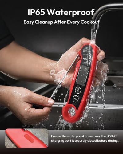 Maestri House Rechargeable Meat Thermometer, 1-Second Instant Read, IP65 - Image 5
