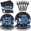 96 Pcs Bruh 10th Birthday Decorations for Boys for Boys Serves 24 by Greencian