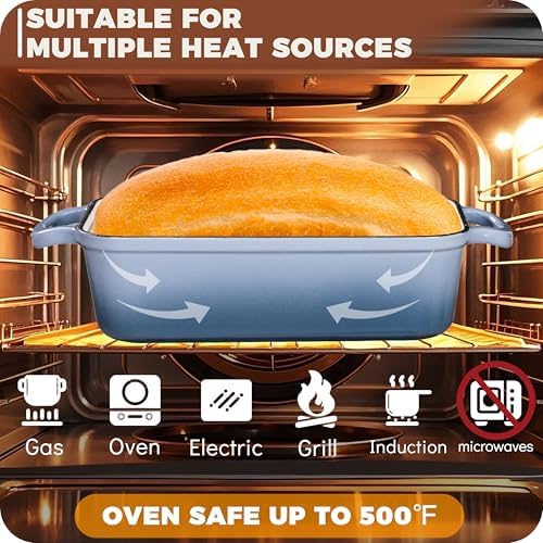 Cast Iron Loaf Pan with Lid, 9x5 Loaf Pans for Homemade Bread - Image 6