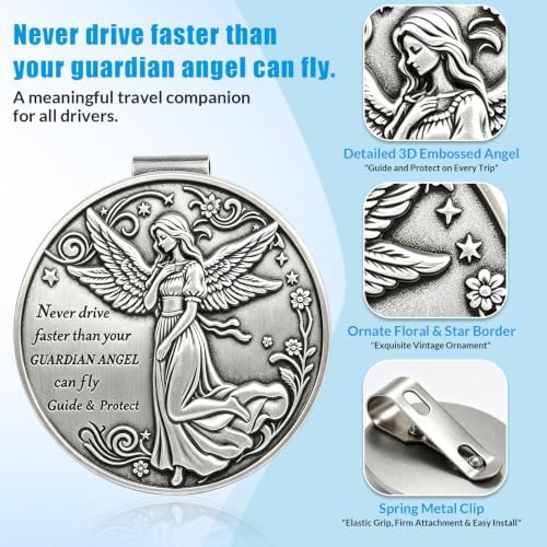 Guardian Angel Visor Clip, Car Accessory Safe Driving Gift 2PCS - Image 3
