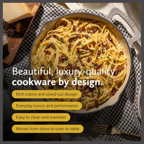 11" Luxe Enamel Skillet, Smoke - Image 2