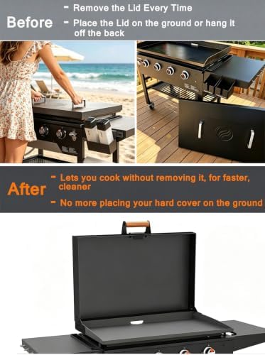 Upgraded Handle & Hinge Kit for Blackstone 36 inch Griddle Cover Lid Hinges - Image 4
