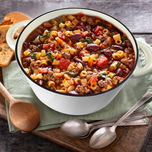 6 Quart Enameled Cast Iron Dutch Oven with Lid, Heavy Duty Cast Iron Pot for Braising, Stews, Roasting, Soup, Casseroles & Bread Baking, Nonstick Enamel Interior, Oven Safe to 500°F - Image 6